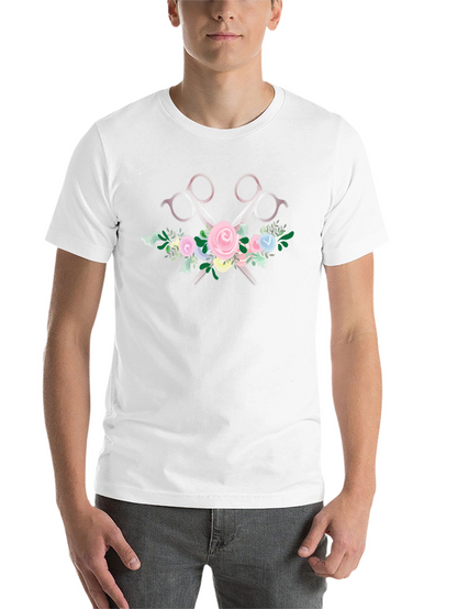 Floral Scissors Graphic Tee - Unisex