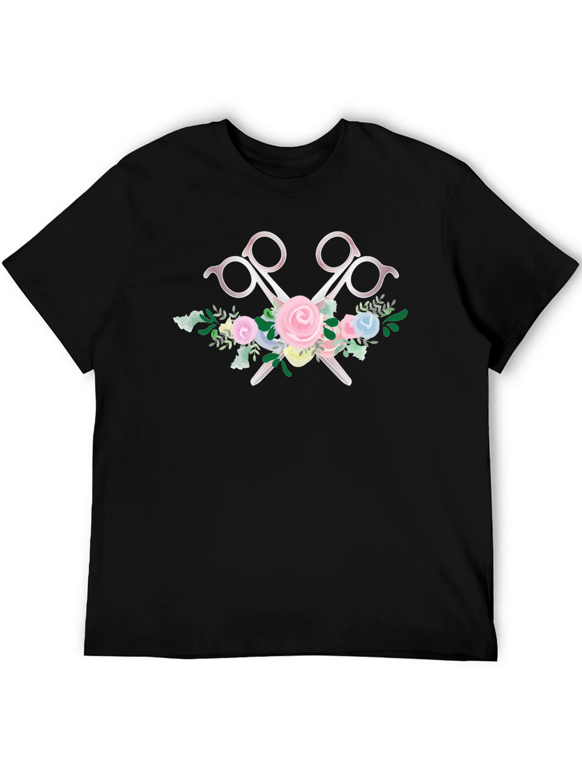 Floral Scissors Graphic Tee - Unisex