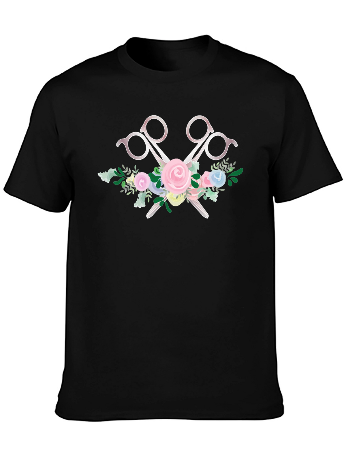 Floral Scissors Graphic Tee - Unisex