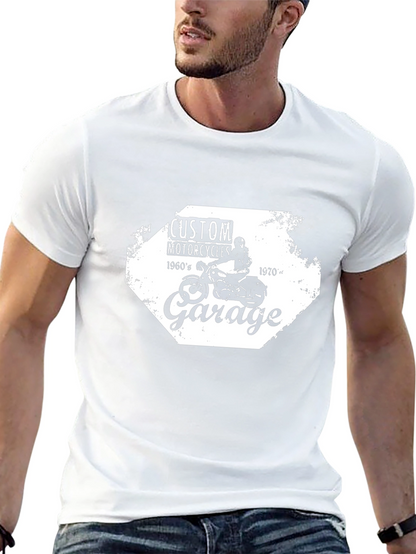 Custom Motorcycle Garage T-Shirt