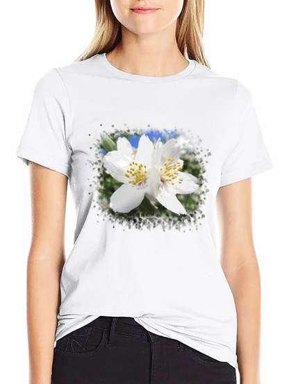 Floral Print Black T-Shirt