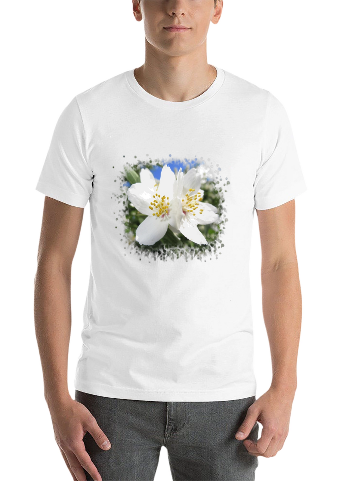 Floral Print Black T-Shirt