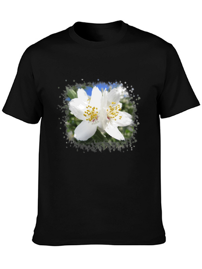 Floral Print Black T-Shirt