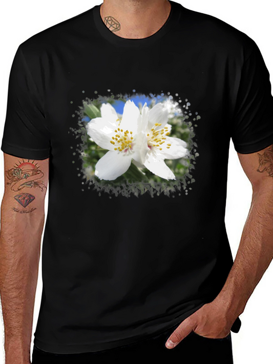 Floral Print Black T-Shirt