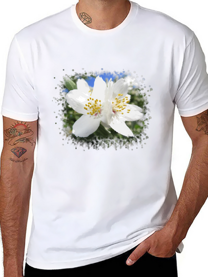 Floral Print Black T-Shirt