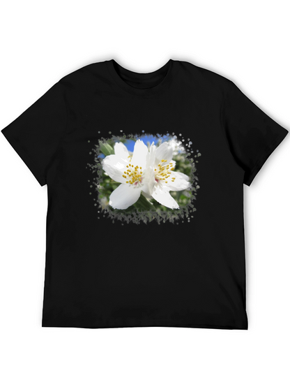 Floral Print Black T-Shirt