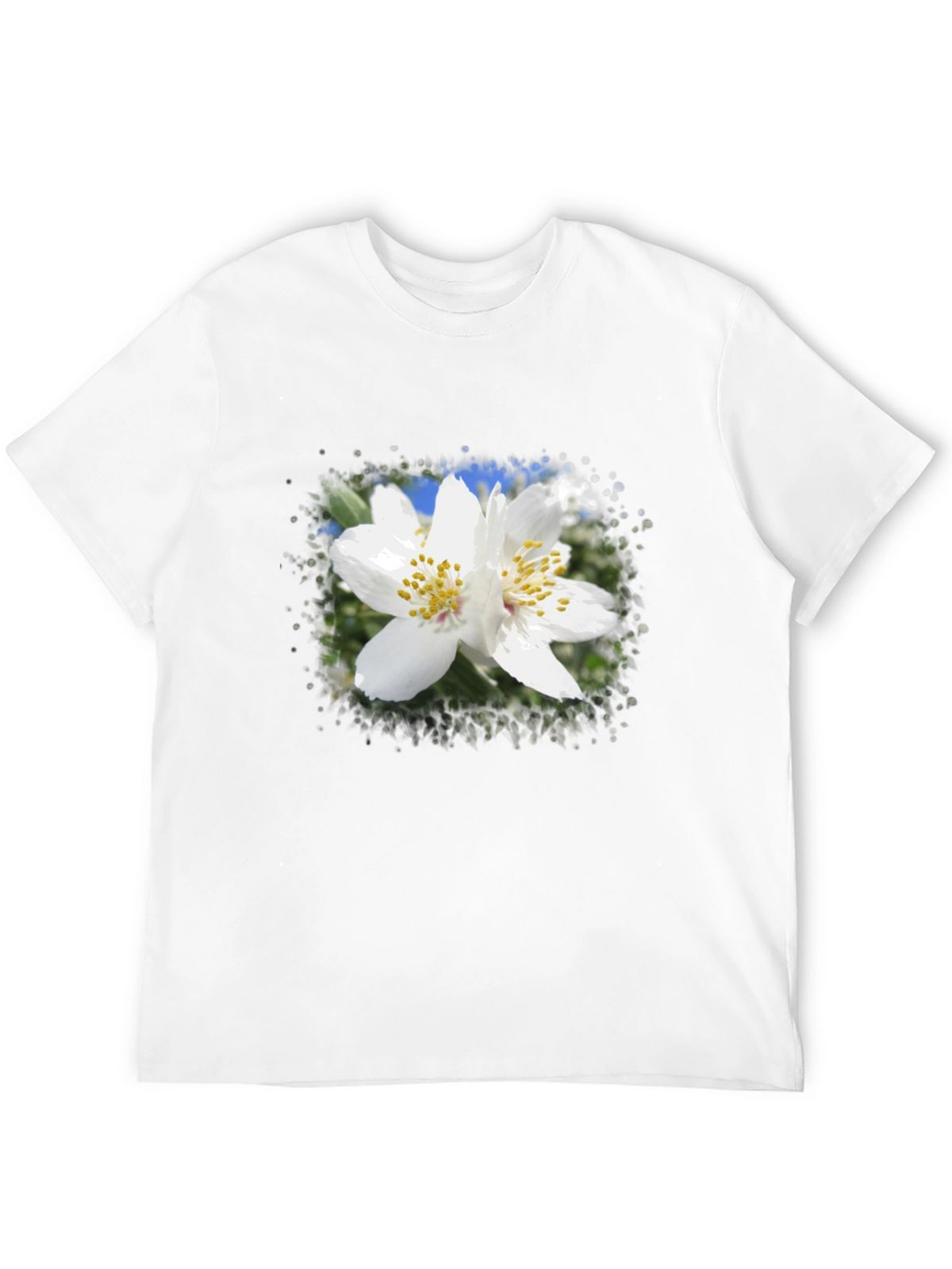 Floral Print Black T-Shirt