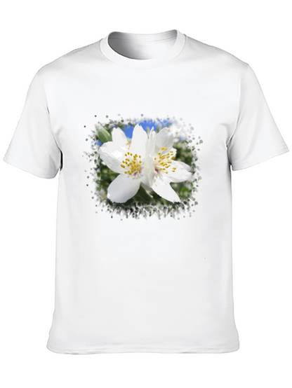 Floral Print Black T-Shirt