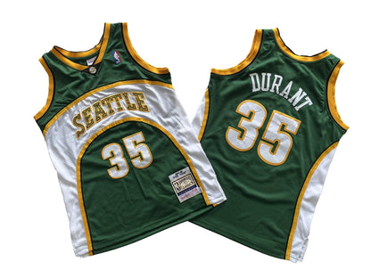 SuperSonics No. 35 dark green 07-08 season Mitchell retro jersey-Kevin Durant