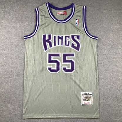 Men's Sacramento Kings Jason Williams #55 Gray 2000/01 Hardwood Classics Swingman Jerseys
