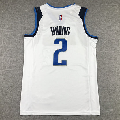 Men's Dallas Mavericks Kyrie Irving #2 White Fast Break Replica Jerseys - Association Edition