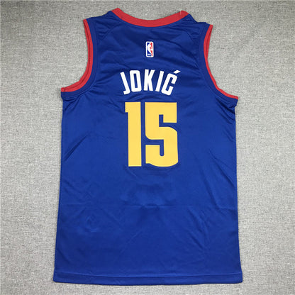 Men's Denver Nuggets Nikola Jokic #15 NBA Player Jerseys - Retro Blue