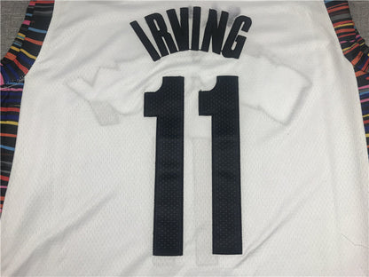 Men's Brooklyn Nets Kyrie Irving #11 White Swingman Jerseys - City Edition