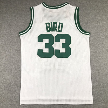 Men's Boston Celtics Larry Bird White 1985-86 Hardwood Classics Swingman Jerseys