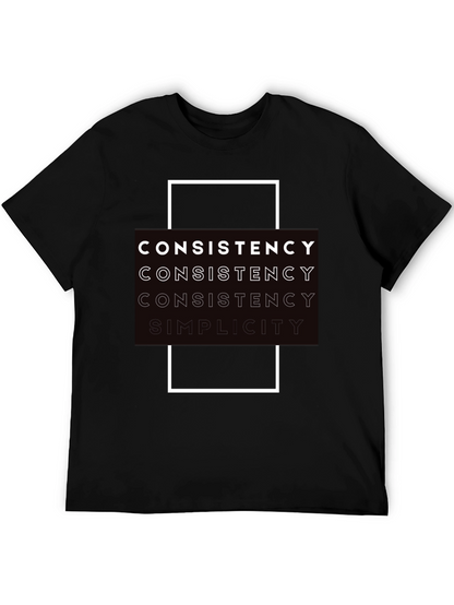 Consistency Simplicity Black Graphic Tee