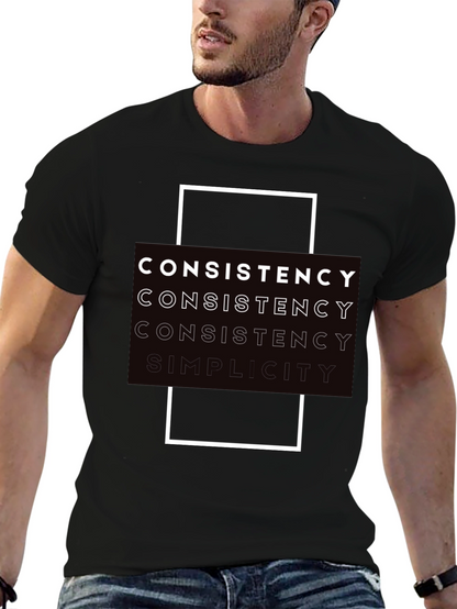 Consistency Simplicity Black Graphic Tee