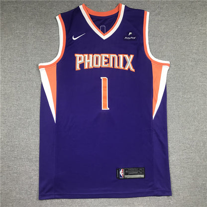 Men's Phoenix Suns Devin Booker #1 Purple Replica Jerseys