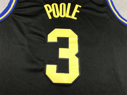 Men's Golden State Warriors Jordan Poole #3 City Edition Black Classic Jerseys