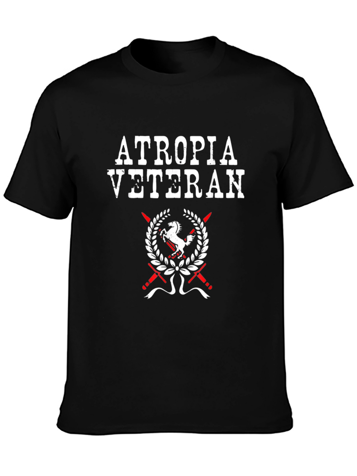 Atropia Veteran T-Shirt - Black Graphic Tee