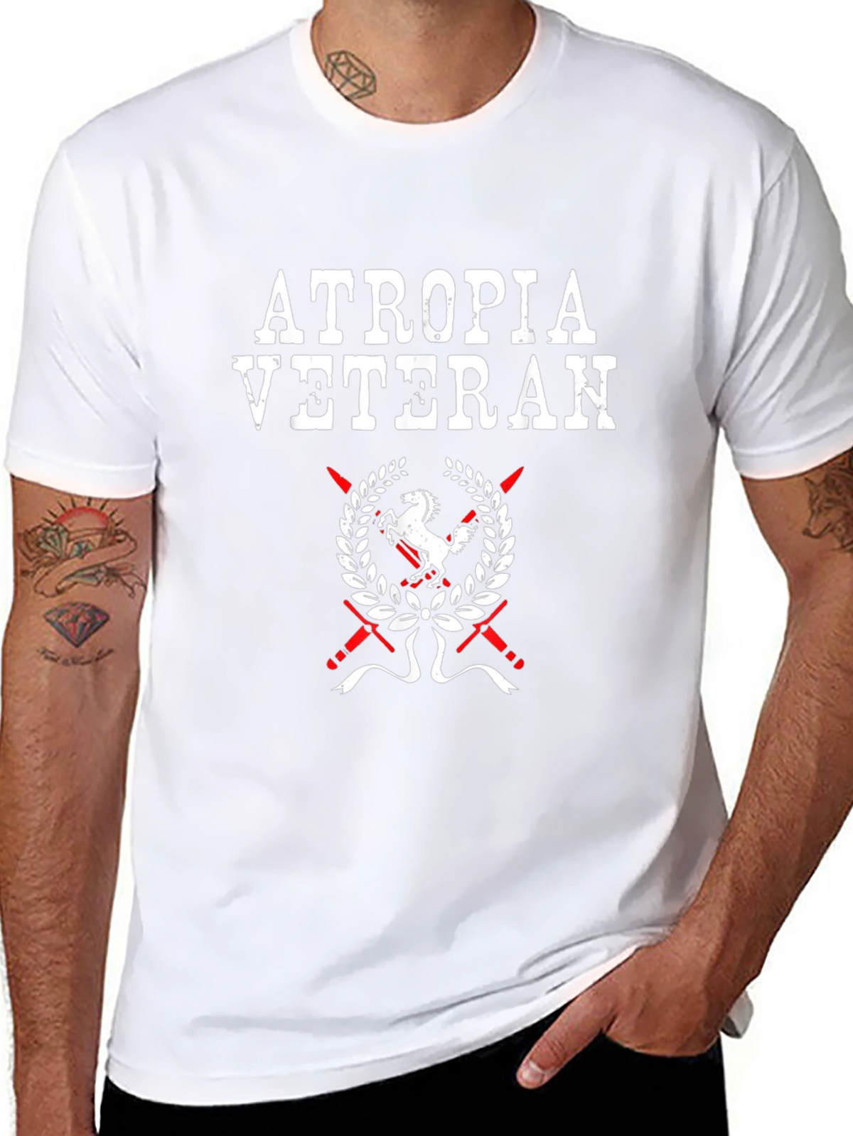 Atropia Veteran T-Shirt - Black Graphic Tee