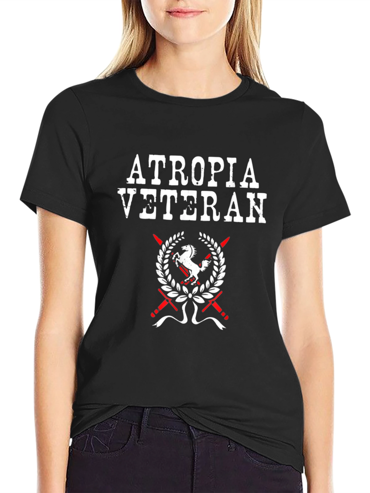 Atropia Veteran T-Shirt - Black Graphic Tee