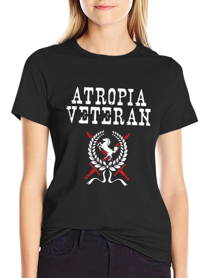 Atropia Veteran T-Shirt - Black Graphic Tee