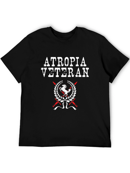 Atropia Veteran T-Shirt - Black Graphic Tee
