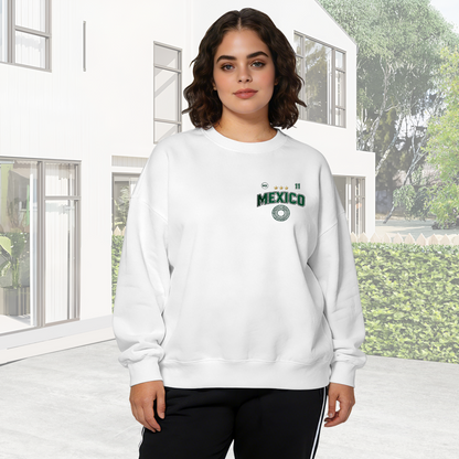 Mini Chest Mexico Number 11 Fan Graphic Crewneck Sweatshirt