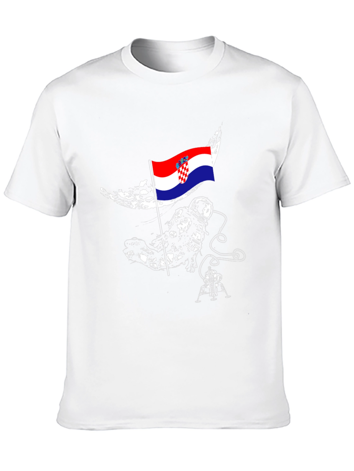 Croatian Astronaut T-Shirt - Space Flag Tee