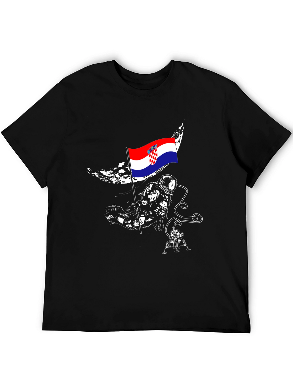 Croatian Astronaut T-Shirt - Space Flag Tee