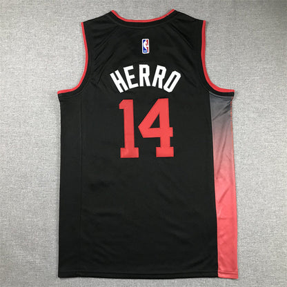 Men's Miami Heat Tyler Herro #14 Black 2023/24 Swingman Jerseys - City Edition