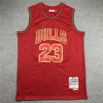 Men's Chicago Bulls Michael Jordan Red 1997-98 Hardwood Classics Swingman Jerseys