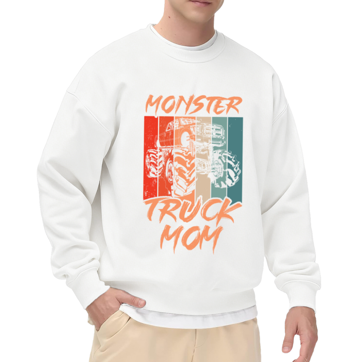 Monster Truck Mom Cool Off?Road Racing Mom Crewneck Sweatshirt