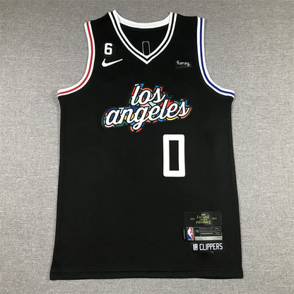 Men's LA Clippers Russell Westbrook #0 Black 2022/23 Fastbreak Jerseys - City Edition