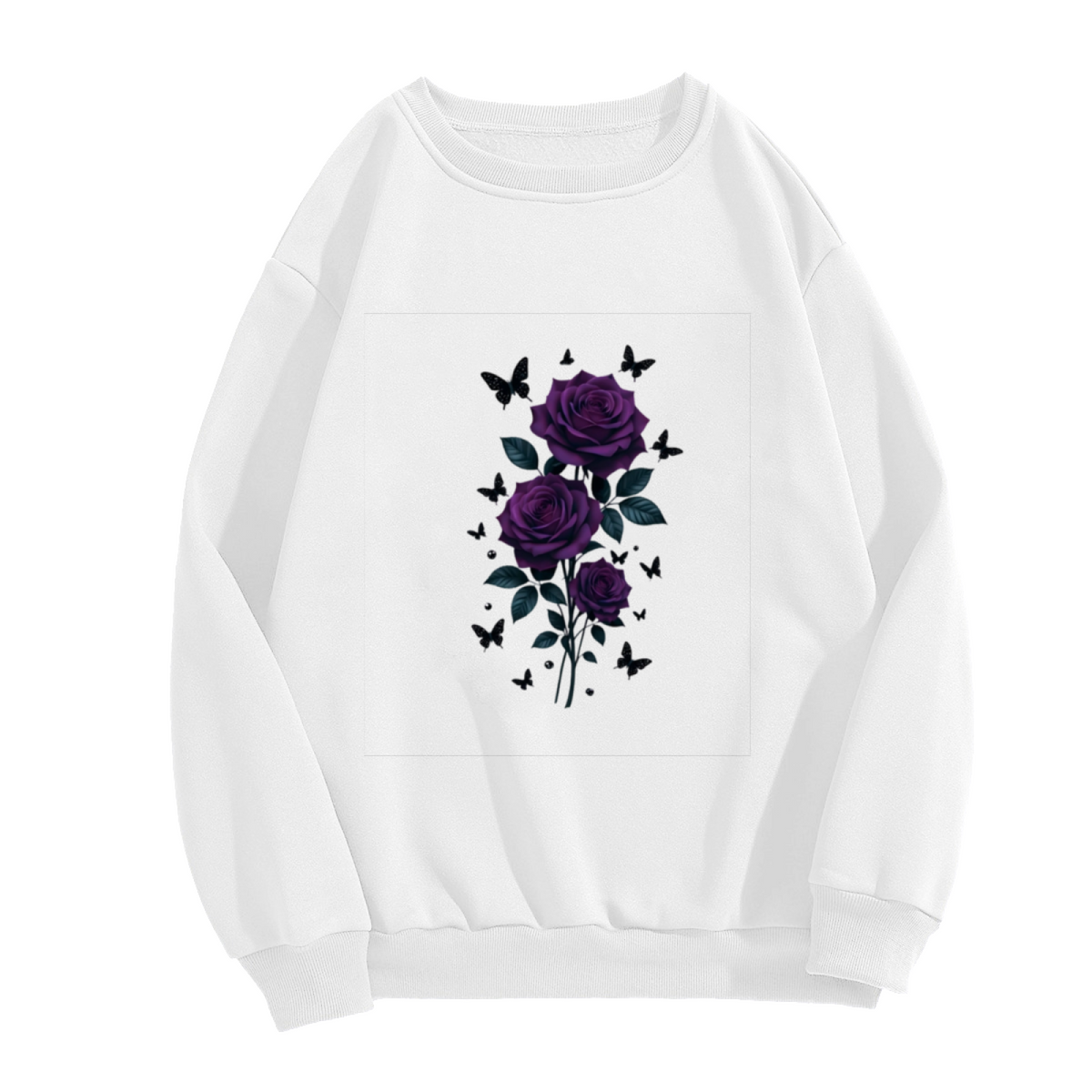 Mixed Color Floral Aesthetic Crewneck Sweatshirt