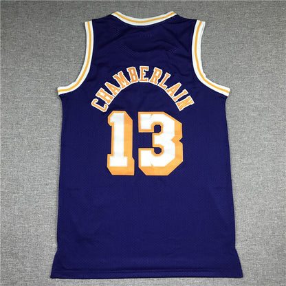 Men's Los Angeles Lakers Wilt Chamberlain #13 NBA Swingman Jerseys - Retro Purple
