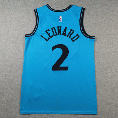 Men's LA Clippers Kawhi Leonard #2 Light Blue 2024/25 Swingman Player Jerseys - City Edition