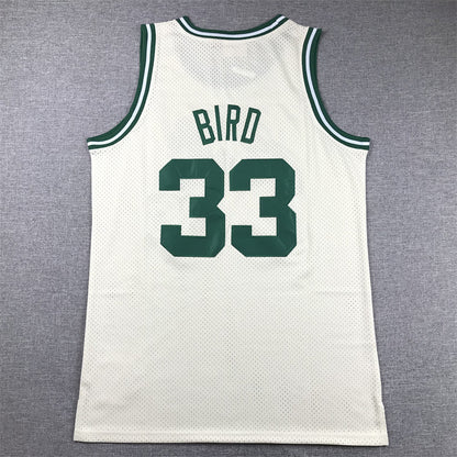 Men's Boston Celtics Larry Bird #33 Cream Hardwood Classics Swingman Jerseys