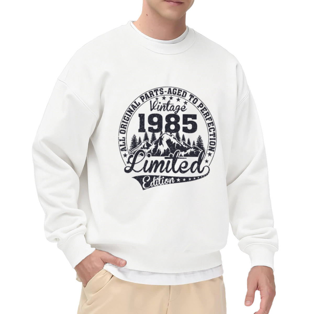 Vintage 1985 Limited Edition Birthday Retro Crew Neck Sweatshirt