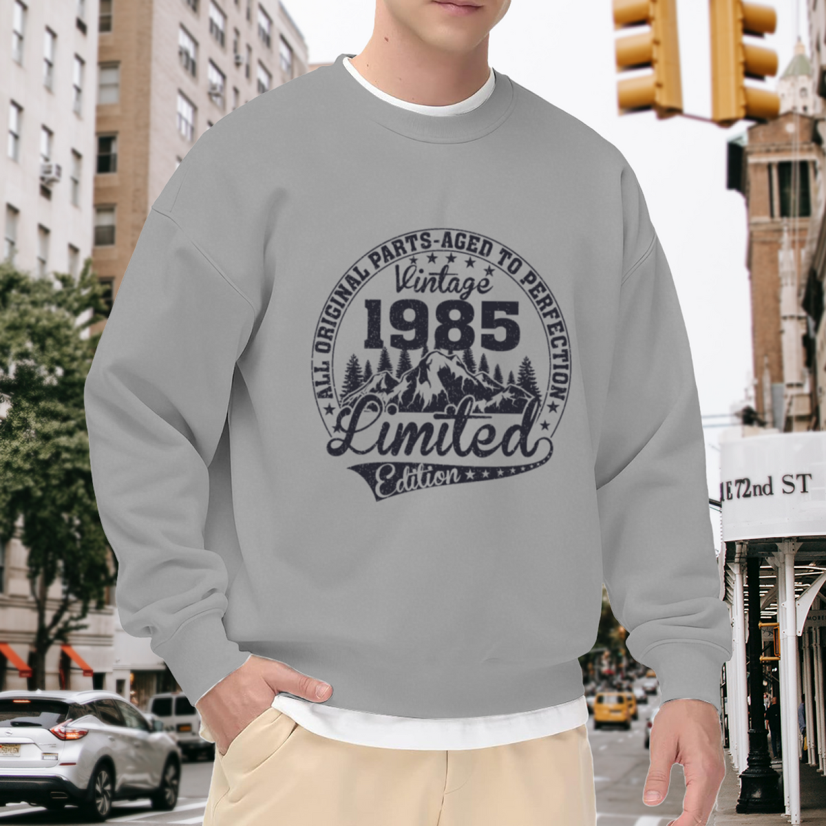 Vintage 1985 Limited Edition Birthday Retro Crew Neck Sweatshirt