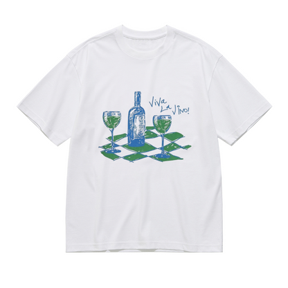 Viva La Vino Hand Drawn Wine Lover Tee