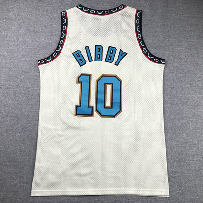Men's Memphis Grizzlies Mike Bibby #10 Cream Hardwood Classics Swingman Jerseys