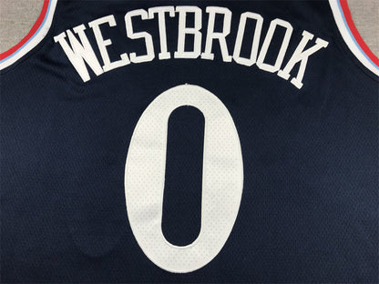 Men's LA Clippers Russell Westbrook #0 Navy Swingman Jerseys