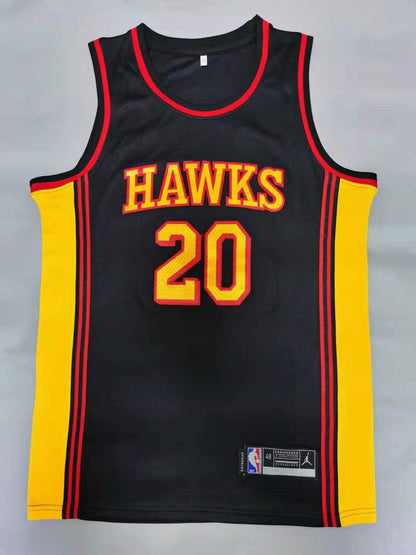 Men's Atlanta Hawks John Collins #20 Black 2020/21 Swingman Jerseys