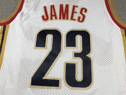 Men's Cleveland Cavaliers LeBron James #23 White 2003-04 Hardwood Classics Swingman Jerseys