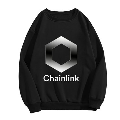Chainlink Crypto Logo Graphic Crewneck Sweatshirt