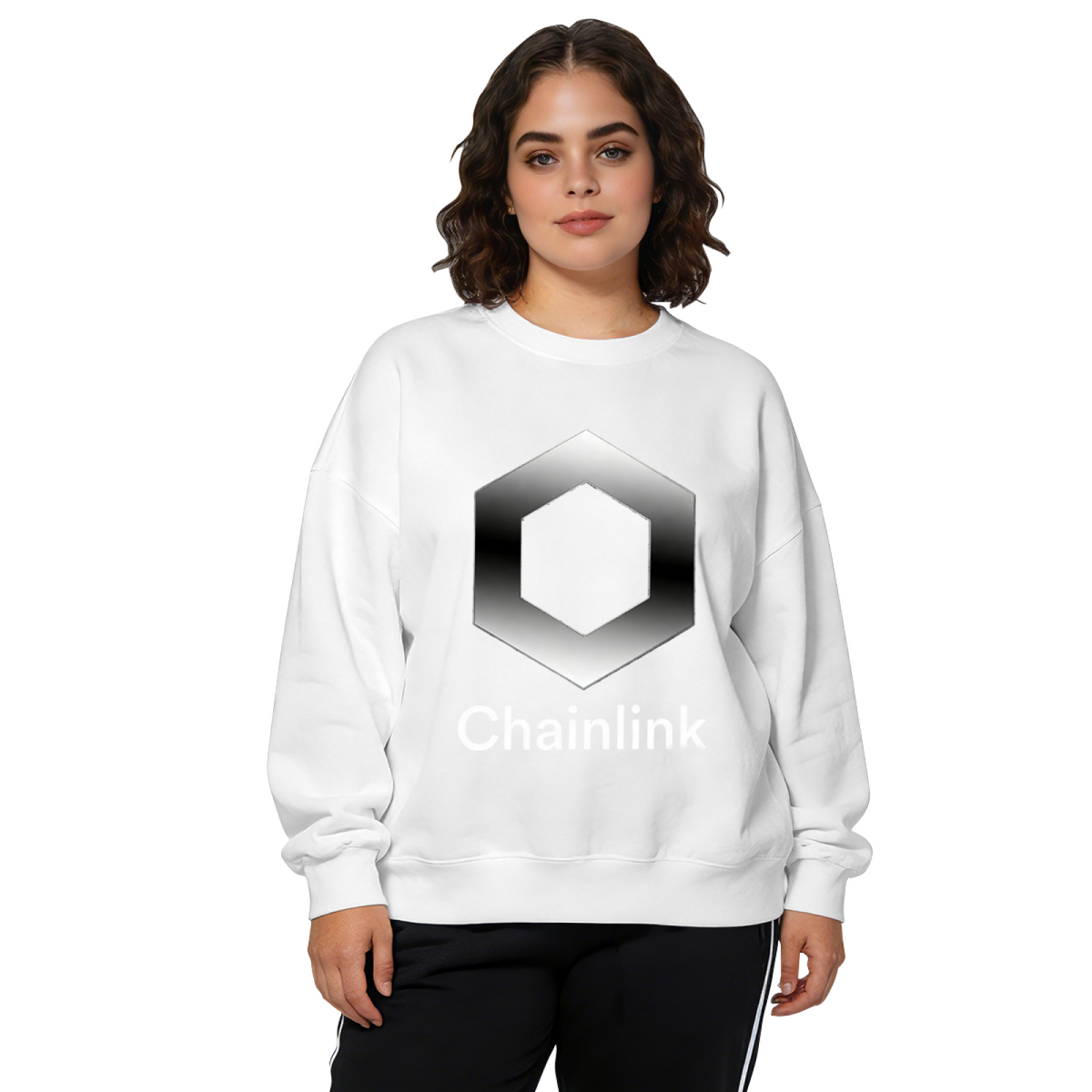 Chainlink Crypto Logo Graphic Crewneck Sweatshirt