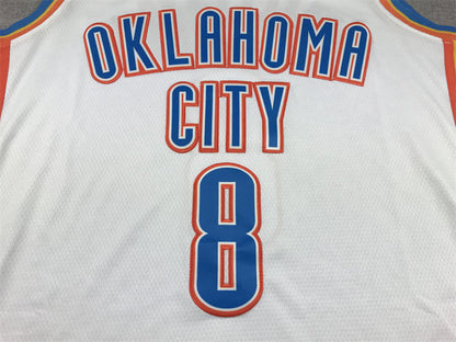Men's Oklahoma City Thunder Jalen Williams #8 White Swingman Jerseys - Association Edition