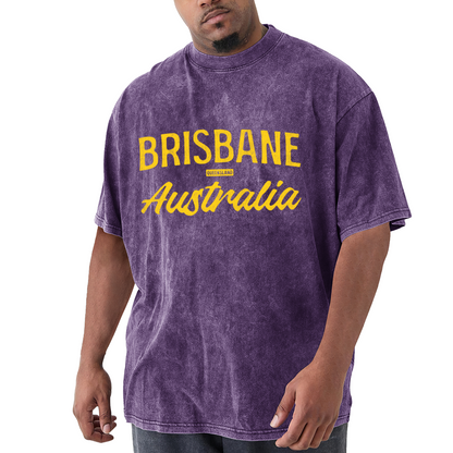Brisbane Queensland Australia Vintage Athletic Font T-Shirt