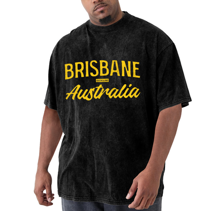 Brisbane Queensland Australia Vintage Athletic Font T-Shirt